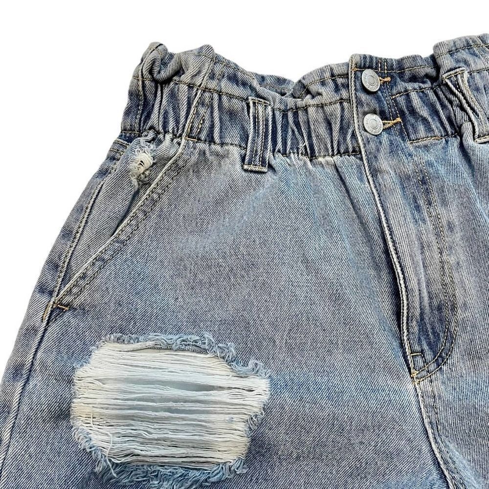 Forever 21 Paper Bag Denim Shorts Large - Picture 2 of 9